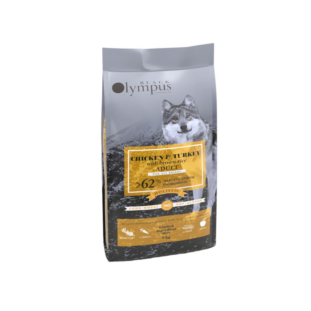 PE583417|10000 Black Olympus Low Grain Adult Medium Kjúklingur & Brún Hrísgrjón 12kg